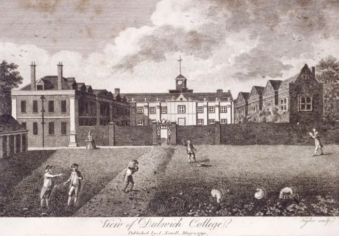 Framed Print : Dulwich College, Camberwell, London, 1790. Artist: Taylor Framed Print : Dulwich College, Camberwell, London, 1790. Artist: Taylor