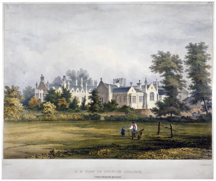 Framed Print : Dulwich College, London, c1830. Artist: Standidge & Co Framed Print : Dulwich College, London, c1830. Artist: Standidge & Co