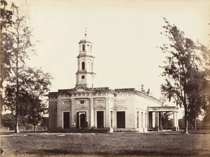 Framed Print : Dum Dum Church, 1850s. Creator: Captain R. B. Hill Framed Print : Dum Dum Church, 1850s. Creator: Captain R. B. Hill
