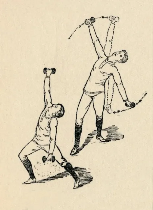 Framed Print : Dumb-Bell Exercises, 1912 Framed Print : Dumb-Bell Exercises, 1912