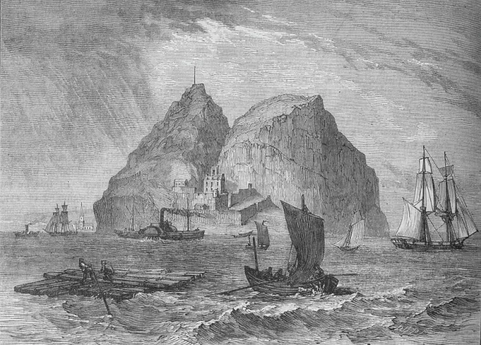 Framed Print : Dumbarton Castle, c1880 Framed Print : Dumbarton Castle, c1880