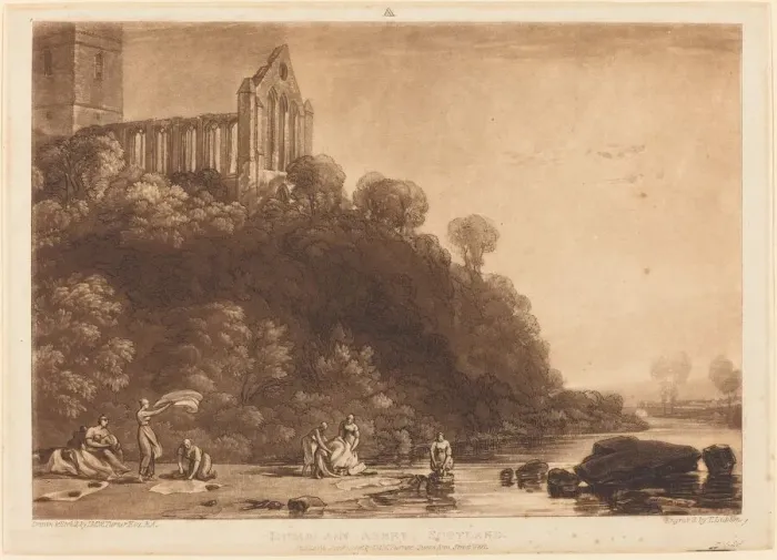 Framed Print : Dumblain Abbey, published 1816. Creator: JMW Turner Framed Print : Dumblain Abbey, published 1816. Creator: JMW Turner