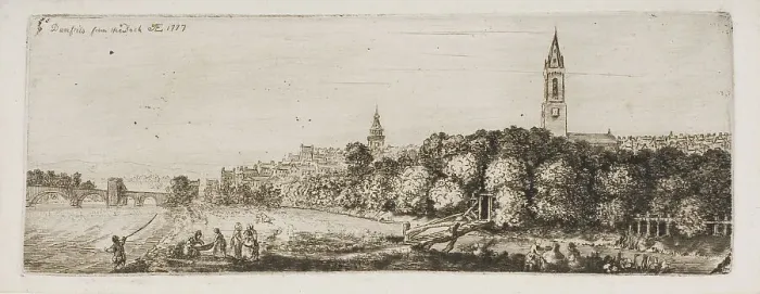 Framed Print : Dumfries from the Dock, n.d. Creator: John Clerk