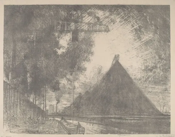 Framed Print : The Dump, Charleroi, 1911. Creator: Joseph Pennell Framed Print : The Dump, Charleroi, 1911. Creator: Joseph Pennell