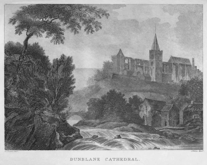 Framed Print : Dunblane Cathedral, 1804. Artist: James Fittler Framed Print : Dunblane Cathedral, 1804. Artist: James Fittler