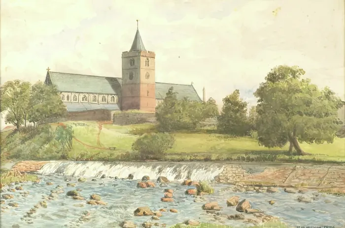 Framed Print : Dunblane Cathedral, 1890. Creator: George Washington Wilson Framed Print : Dunblane Cathedral, 1890. Creator: George Washington Wilson