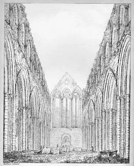 Framed Print : Dunblane Cathedral, c1812. Artist:s Leith Framed Print : Dunblane Cathedral, c1812. Artist:s Leith