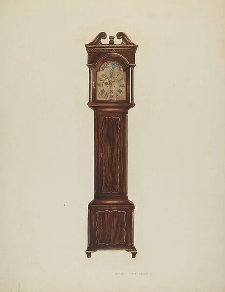 Duncan Beard Grandfather Clock, c. 1939. Creator: Ernest A Towers Jr