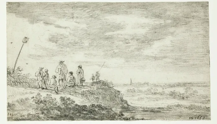 Framed Print : Dune Landscape with Figures, 1653. Creator: Jan van Goyen Framed Print : Dune Landscape with Figures, 1653. Creator: Jan van Goyen