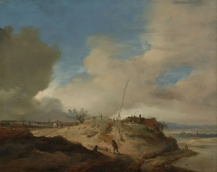Framed Print : Dune Landscape with a Signal Post, c.1651-c.1653. Creator: Philips Wouwerman Framed Print : Dune Landscape with a Signal Post, c.1651-c.1653. Creator: Philips Wouwerman