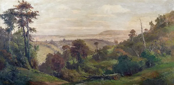 Framed Print : Dunedin from Pine Hill, c1900s. Creator: George William Carrington Framed Print : Dunedin from Pine Hill, c1900s. Creator: George William Carrington