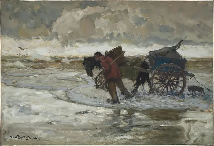 Framed Print : At the Dunes , 1900. Creator: Hans von Bartels Framed Print : At the Dunes , 1900. Creator: Hans von Bartels