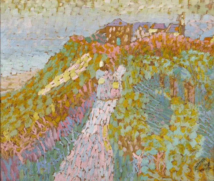 Framed Print : The dunes at Domburg, 1908. Creator: Toorop, Jan (1858-1928) Framed Print : The dunes at Domburg, 1908. Creator: Toorop, Jan (1858-1928)
