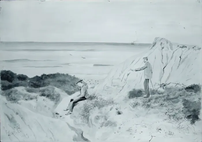 Framed Print : Dunes Near East Hampton, 1889. Creator: Louis Michel Eilshemius