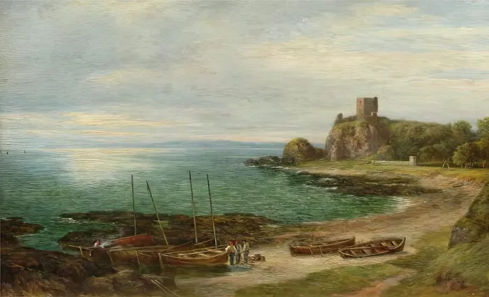 Framed Print : Dunollie Castle, 1865. Creator: George Reid