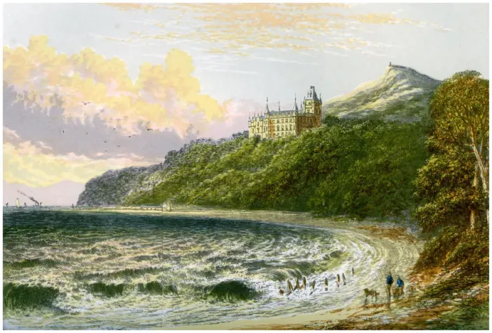 Framed Print : Dunrobin Castle, Sutherland, Scotland, home of the Duke of Sutherland, c1880 Framed Print : Dunrobin Castle, Sutherland, Scotland, home of the Duke of Sutherland, c1880