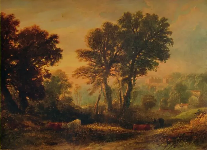 Framed Print : Dunster Castle: Sunset, c1850, (1935). Artist: Anthony Vandyke Copley Fielding Framed Print : Dunster Castle: Sunset, c1850, (1935). Artist: Anthony Vandyke Copley Fielding