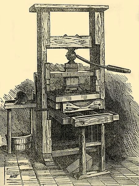 Duplicate of Franklins Press, (1881). Creator: Unknown