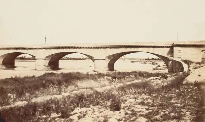 Framed Print : Durance, Viaduc, before 1859. Creator: Edouard Baldus Framed Print : Durance, Viaduc, before 1859. Creator: Edouard Baldus