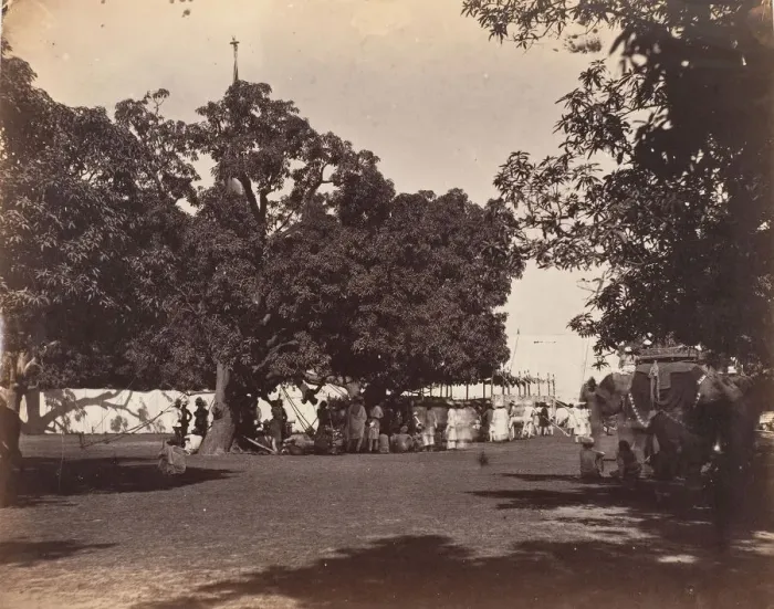 Framed Print : Durbar Held at Governor Generals Camp, 1859. Creator: Unknown Framed Print : Durbar Held at Governor Generals Camp, 1859. Creator: Unknown