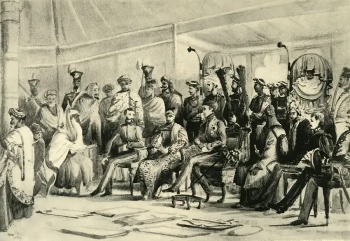 Framed Print : Durbar of Lord Auckland, c1836-1842, (1925). Creator: Unknown