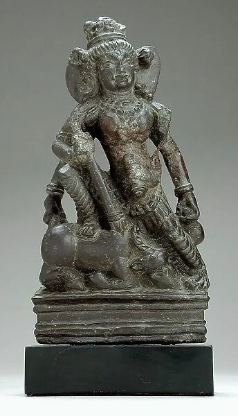 Durga Slaying the Buffalo Demon, 7th century. Creator: Unknown