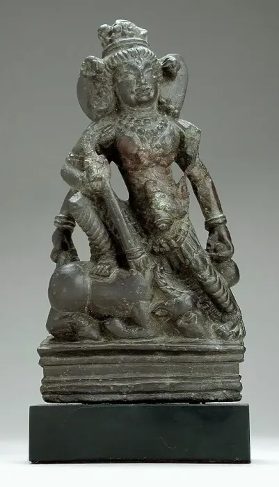 Framed Print : Durga Slaying the Buffalo Demon, 7th century. Creator: Unknown Framed Print : Durga Slaying the Buffalo Demon, 7th century. Creator: Unknown