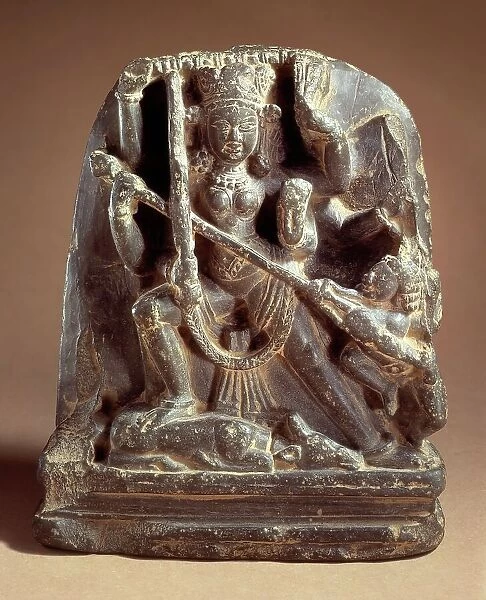 Durga Slaying the Buffalo Demon, 9th century. Creator: Unknown