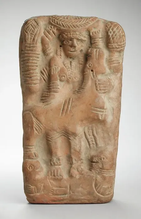 Framed Print : Durga Slaying the Buffalo Demon, c.2nd century. Creator: Unknown Framed Print : Durga Slaying the Buffalo Demon, c.2nd century. Creator: Unknown