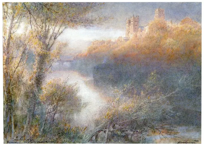 Framed Print : Durham Cathedral, 1903. Artist: Albert Goodwin Framed Print : Durham Cathedral, 1903. Artist: Albert Goodwin