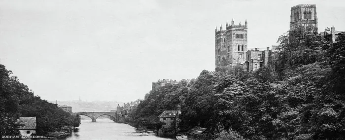 Framed Print : Durham Cathedral and the Old Fulling Mill overlooking the River Wear, County Durham. Creator: Unknown