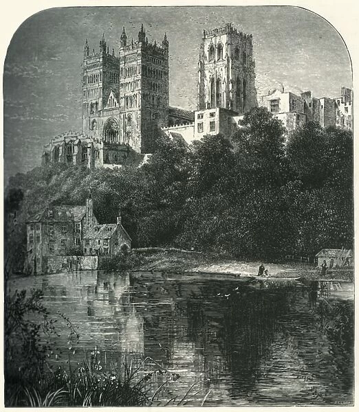 Durham Cathedral, from the River, c1870
