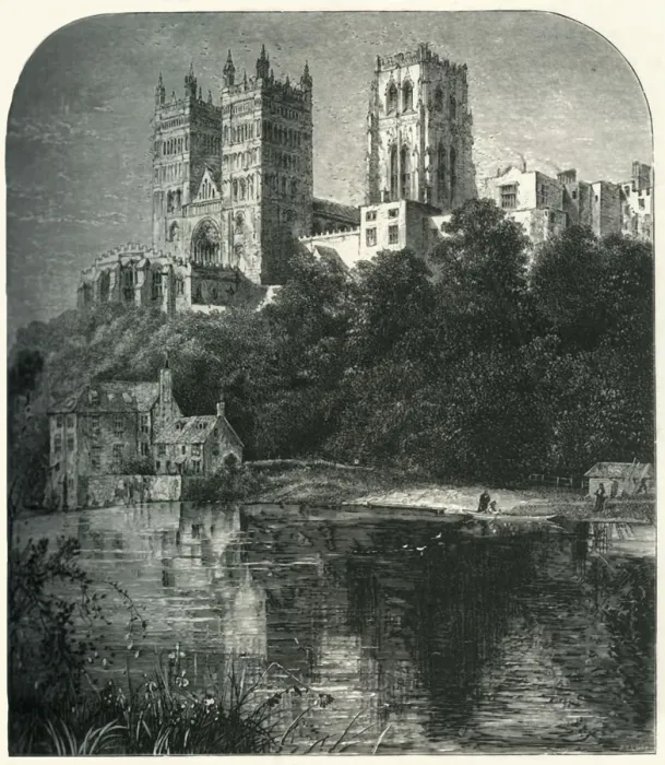 Framed Print : Durham Cathedral, from the River, c1870 Framed Print : Durham Cathedral, from the River, c1870