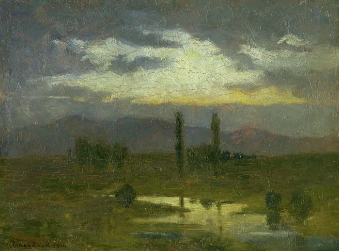 Framed Print : Dusk, 1903. Creator: Karol Pongracz Framed Print : Dusk, 1903. Creator: Karol Pongracz