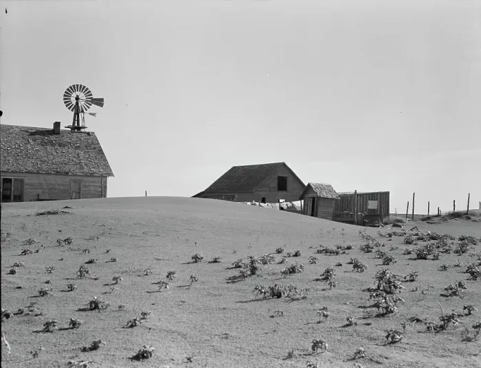 Framed Print : Dust Bowl farm, Coldwater District, near Dalhart, Texas, 1938. Creator: Dorothea Lange Framed Print : Dust Bowl farm, Coldwater District, near Dalhart, Texas, 1938. Creator: Dorothea Lange