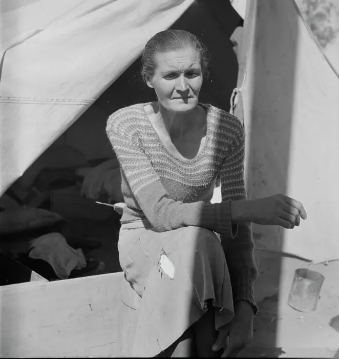 Framed Print : Dust bowl refugee from Chickasaw, Oklahoma, Imperial Valley, California, 1937. Creator: Dorothea Lange Framed Print : Dust bowl refugee from Chickasaw, Oklahoma, Imperial Valley, California, 1937. Creator: Dorothea Lange