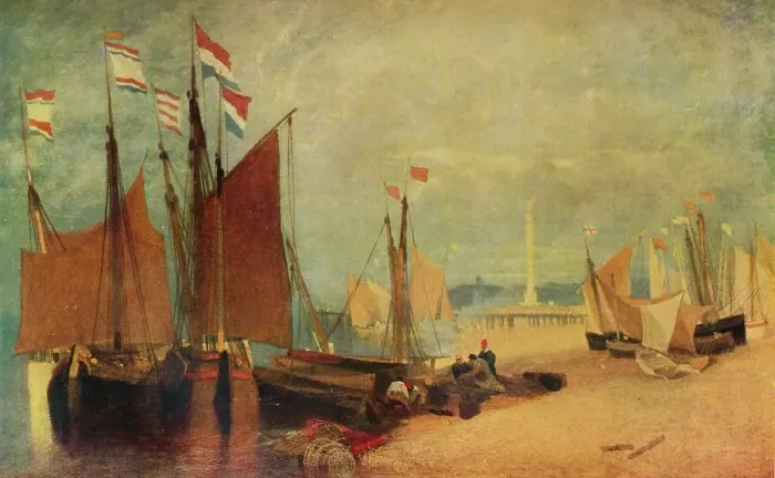 Framed Print : Dutch Boats off Yarmouth, Prizes during the War, c1823 (1934). Artist: John Sell Cotman Framed Print : Dutch Boats off Yarmouth, Prizes during the War, c1823 (1934). Artist: John Sell Cotman