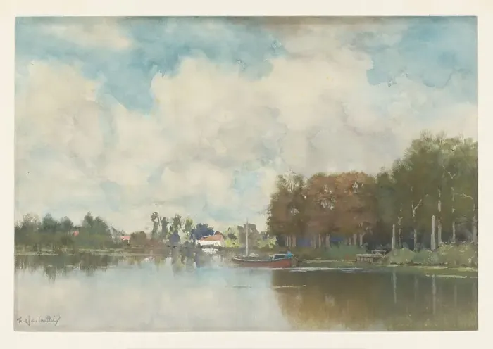 Framed Print : Dutch canal, c.1875-c.1899. Creator: Frederik Jacobus van Rossum du Chattel Framed Print : Dutch canal, c.1875-c.1899. Creator: Frederik Jacobus van Rossum du Chattel
