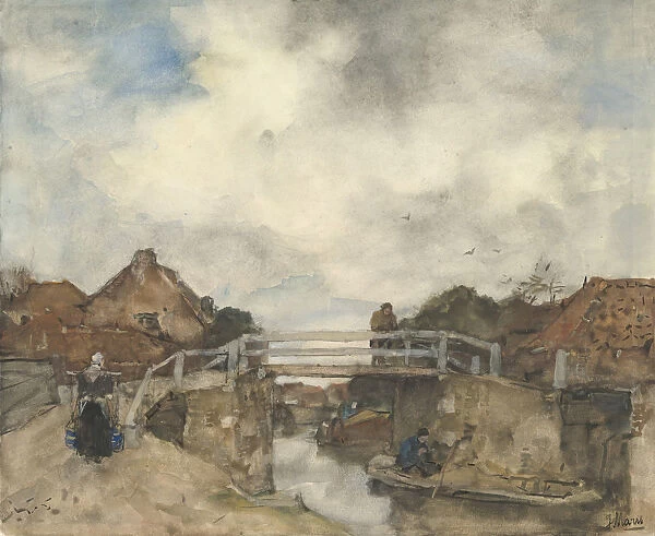 Dutch Canal, Rijswijk, second half 19th century. Creator: Jacob Henricus Maris
