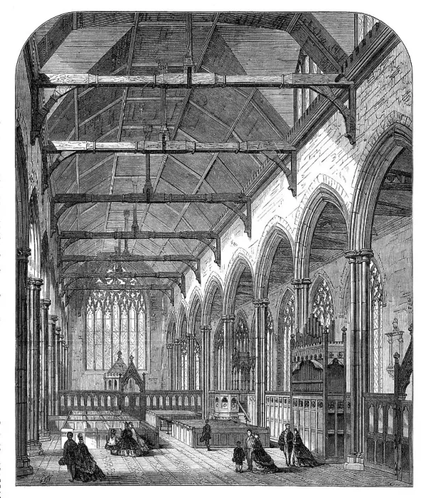 Framed Print : The Dutch Church, Austinfriars, recently restored, 1865. Creator: Unknown