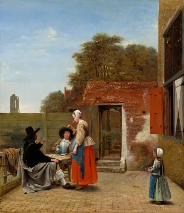 Framed Print : A Dutch Courtyard, 1658 / 1660. Creator: Pieter de Hooch Framed Print : A Dutch Courtyard, 1658 / 1660. Creator: Pieter de Hooch