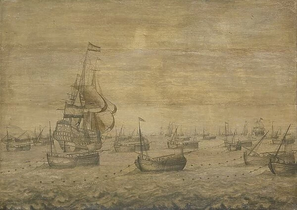 The Dutch Herring Fleet, 1670-1700. Creator: Pieter Vogelaer