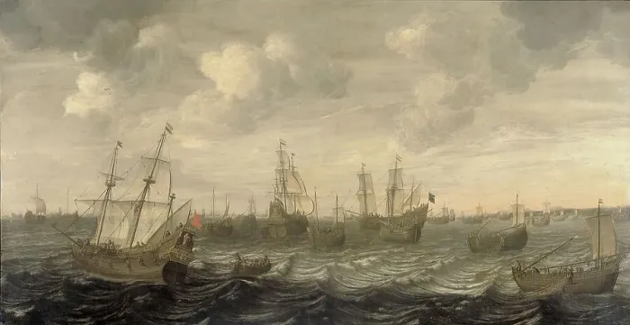 Framed Print : The Dutch Herring Fleet under Sail, 1660-1701. Creator: Cornelis Beelt Framed Print : The Dutch Herring Fleet under Sail, 1660-1701. Creator: Cornelis Beelt