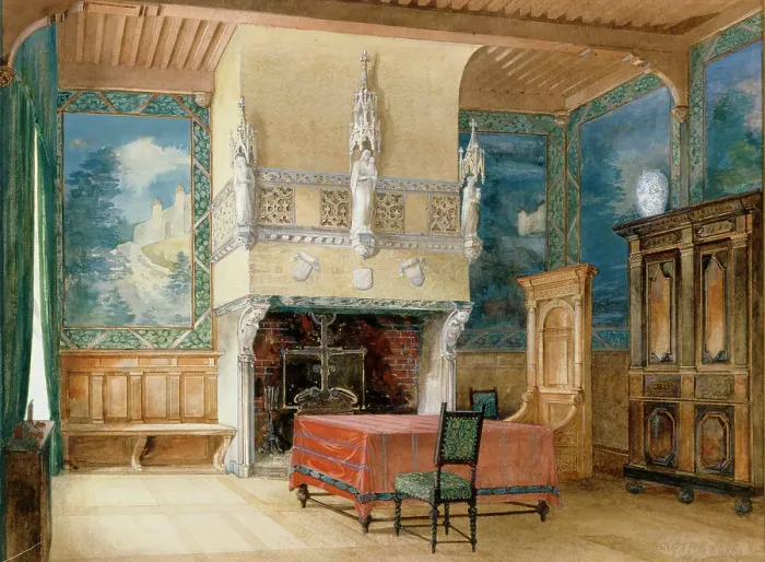 Framed Print : Dutch interior, 1896. Creator: Jacob Ahrenberg Framed Print : Dutch interior, 1896. Creator: Jacob Ahrenberg