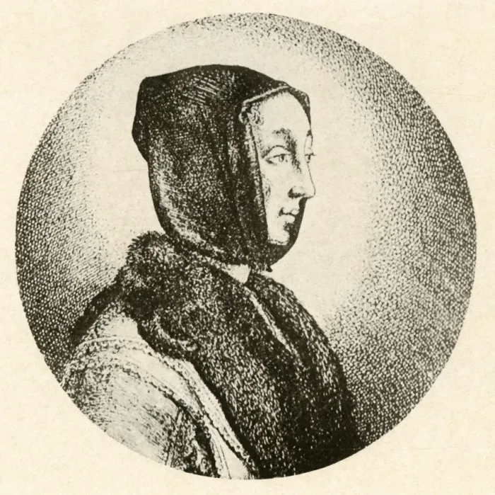 Framed Print : A Dutch lady in fur tippet and hood, mid 17th century, (1937). Creator: Unknown Framed Print : A Dutch lady in fur tippet and hood, mid 17th century, (1937). Creator: Unknown