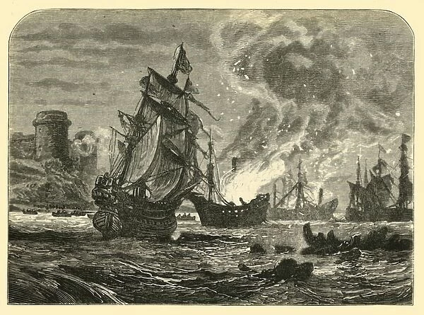 The Dutch in the Medway: De Ruyters Attack on Upnor Castle, 1667, (1890). Creator: Unknown