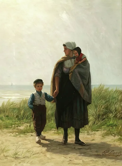 Framed Print : Dutch Peasants. Creator: Philip Lodewijk Jacob Frederik Sadee Framed Print : Dutch Peasants. Creator: Philip Lodewijk Jacob Frederik Sadee