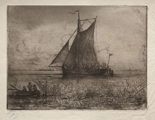 Dutch Riverscape. Creator: Ludovic Napoleon, Vicomte Lepic (French, 1839-1889)