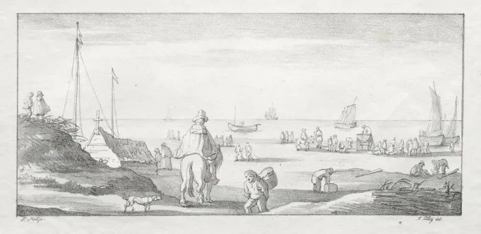 Framed Print : Along a Dutch Shore, 1811-1816. Creator: Ferdinand I Piloty (German, 1786-1844) Framed Print : Along a Dutch Shore, 1811-1816. Creator: Ferdinand I Piloty (German, 1786-1844)
