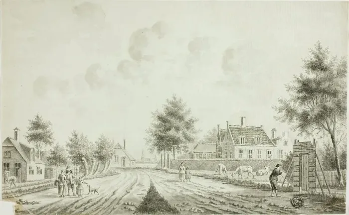 Framed Print : Dutch Village, c. 1750. Creator: Cornelis Pronk Framed Print : Dutch Village, c. 1750. Creator: Cornelis Pronk